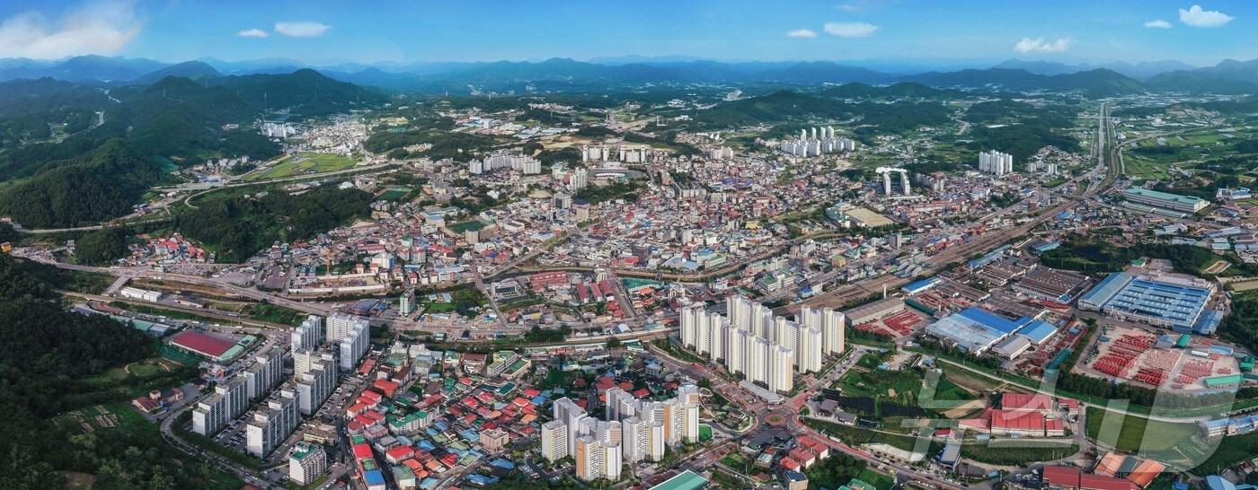 본문 이미지 - 충북 옥천군 옥천읍 드론 촬영(옥천군 제공. 재판매 및 DB금지) /뉴스 