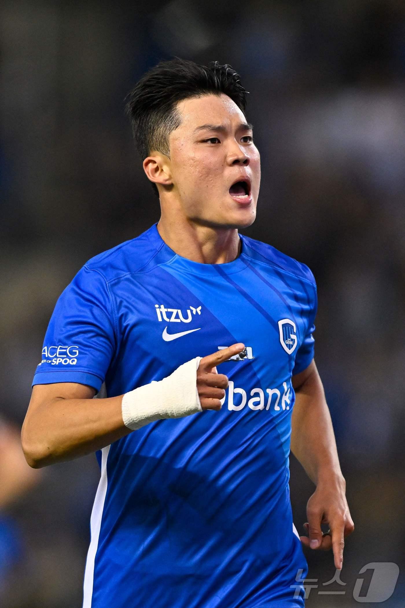 본문 이미지 - 벨기에 헹크의 공격수 오현규. ⓒ AFP=뉴스1