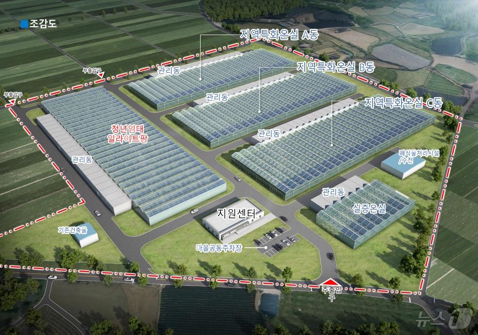 본문 이미지 - 영동군 특화스마트팜복합단지 조감도  /뉴스1
