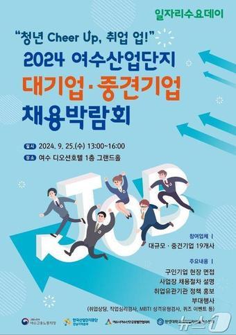 본문 이미지 - 2024 '여수산업단지 대기업·중견기업 채용박람회' 포스터 