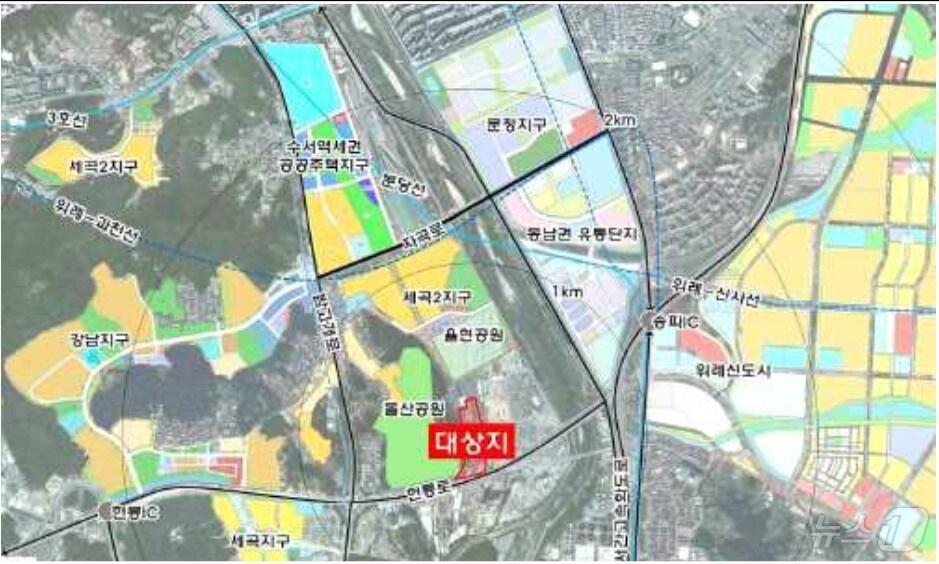 본문 이미지 - 사업위치도 및 공원조성계획도. (서울시 제공)ⓒ 뉴스1