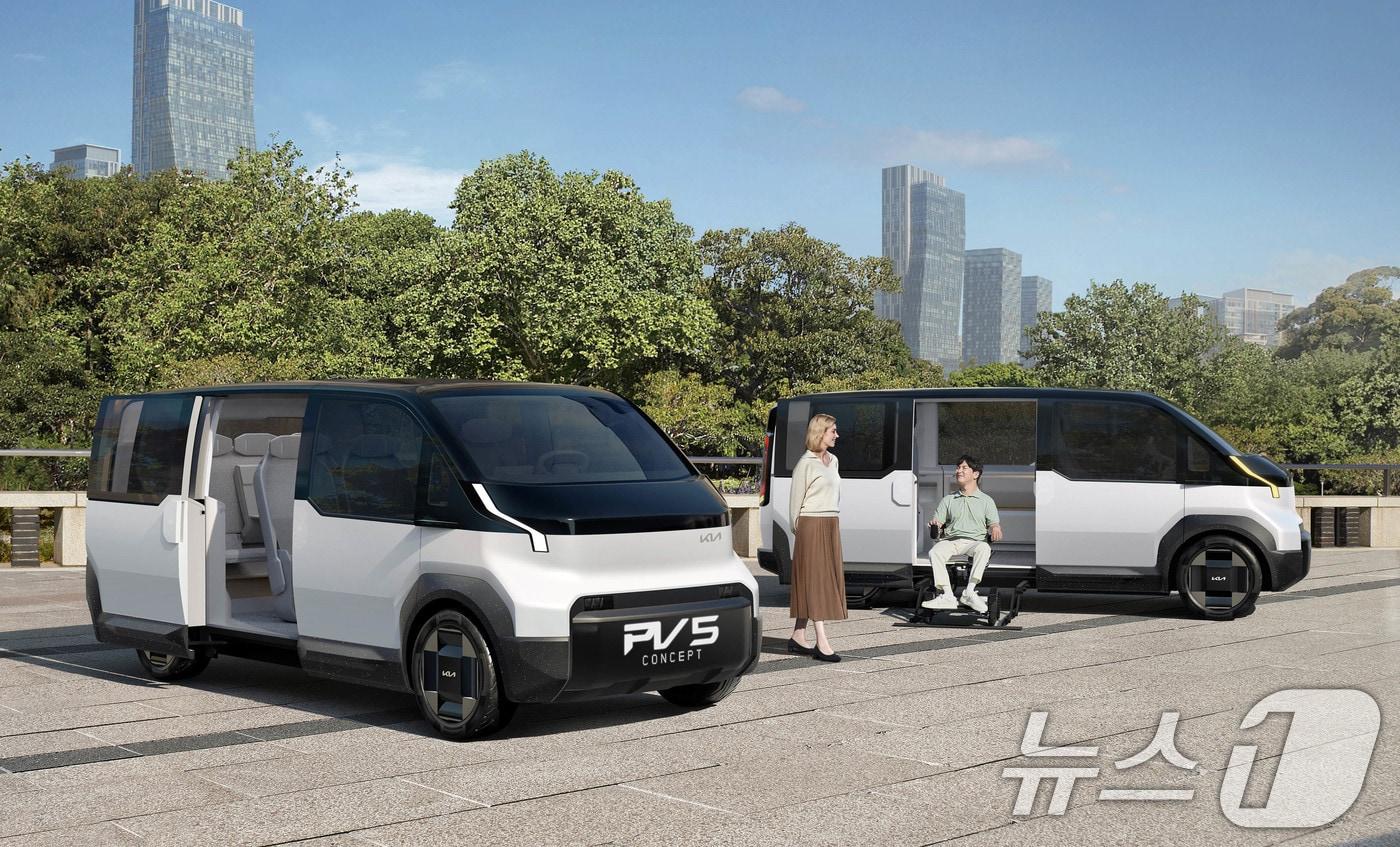 내년 하반기 출시될 예정인 기아의 첫 번째 목적기반차량(PBV) 'PV5'. (기아 제공) 2024.9.24/뉴스1