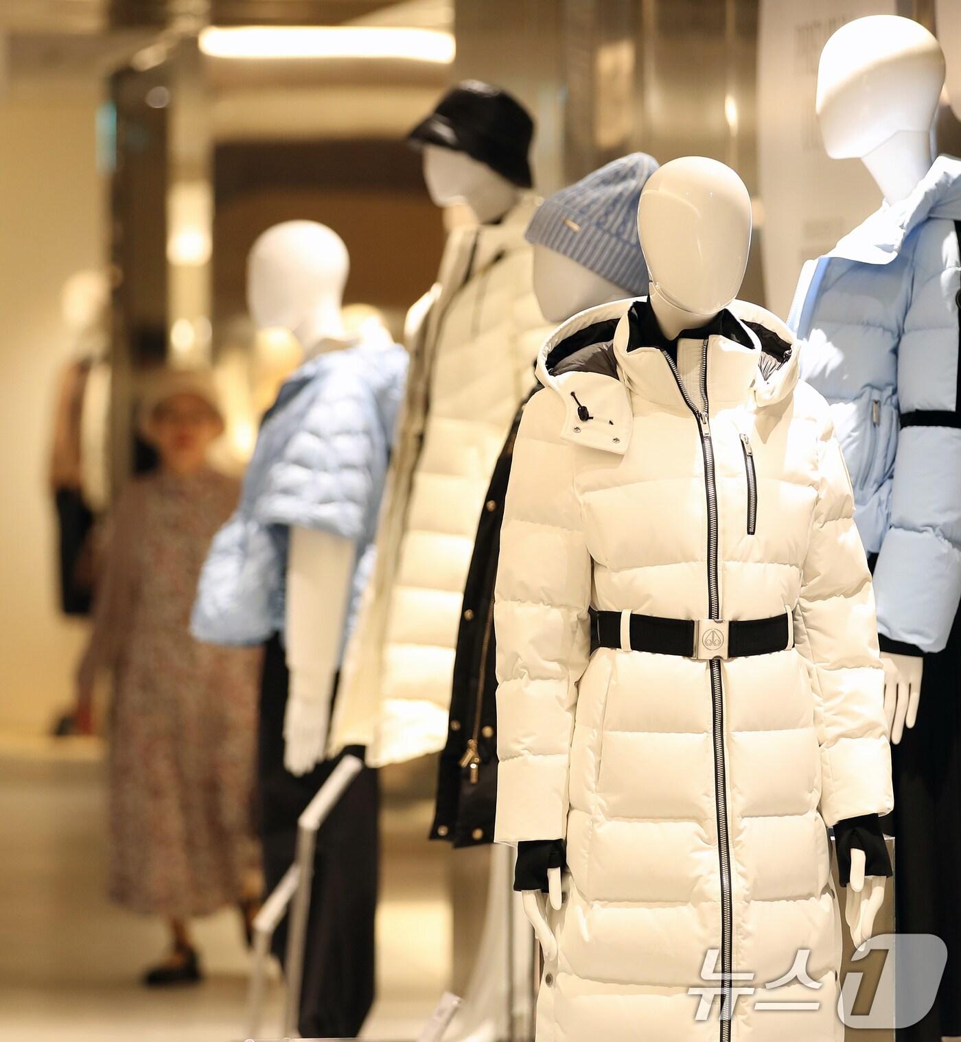 본문 이미지 - 백화점에 패딩 제품이 진열된 모습.ⓒ News1 오대일 기자