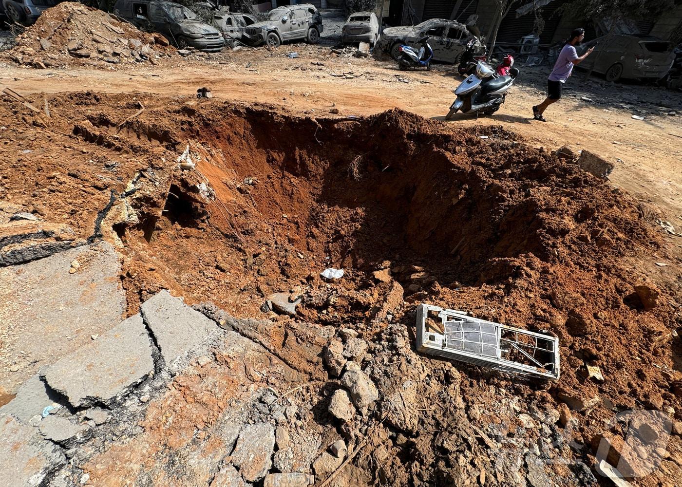 본문 이미지 - 지난달 29일 &#40;현지시각&#41; 이스라엘 군의 공습으로 헤즈볼라 수장 하산 나스랄라 등 지휘부가 사망한 레바논 베이루트 남부 다히예 회동 장소의 초토화된 모습이 보인다. 2024.09.30 ⓒ 로이터=뉴스1 ⓒ News1 우동명 기자
