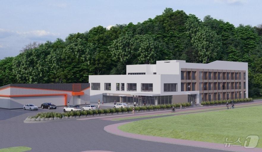 본문 이미지 - 보물섬남해FC 클럽하우스 조감도.(남해군 제공)