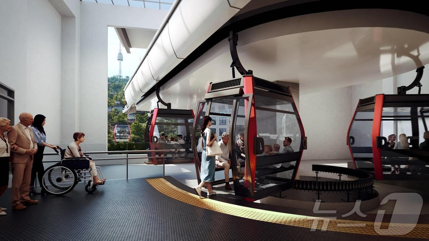 본문 이미지 - 남산 곤돌라 캐빈 조성안. (서울시 제공)