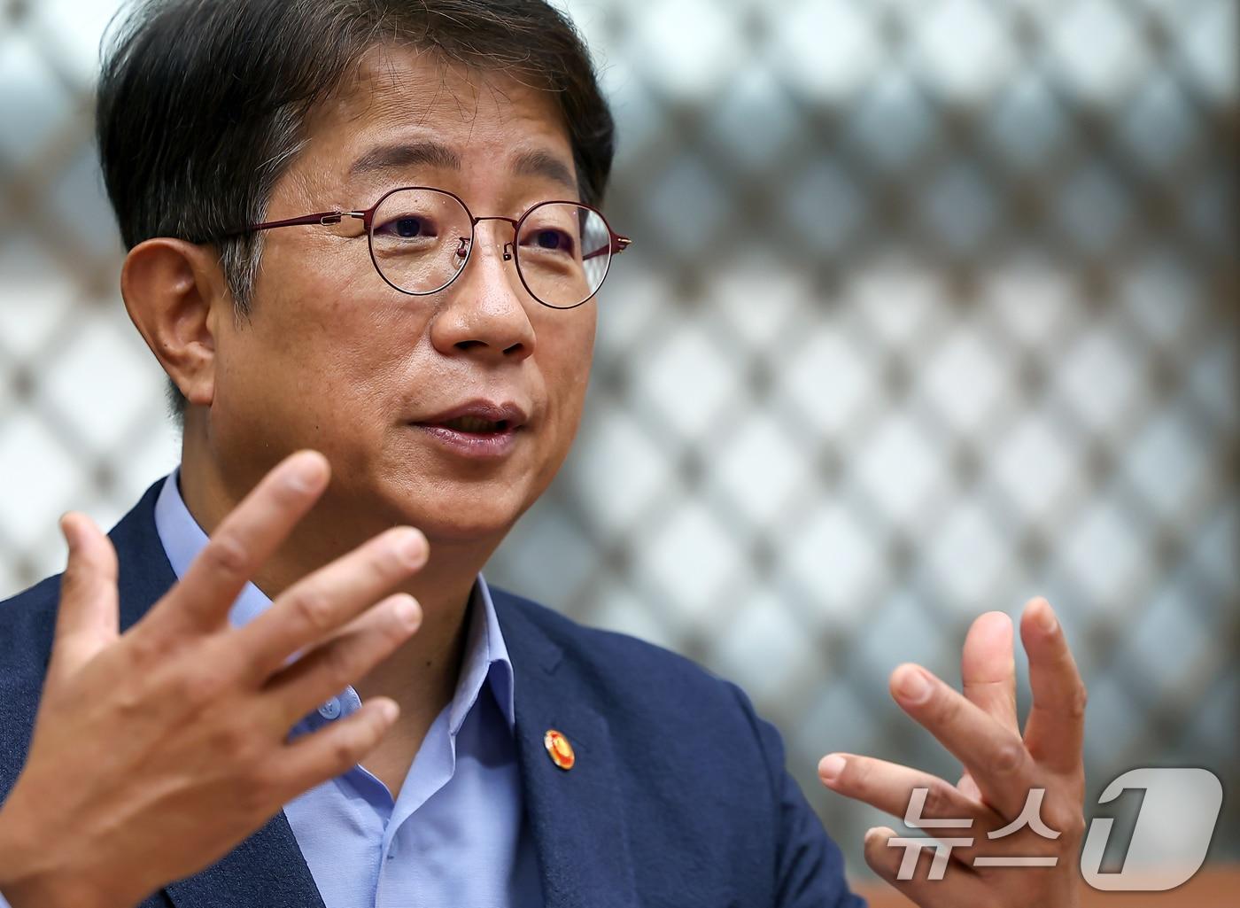 본문 이미지 - 박상우 국토교통부 장관이 6일 서울 중구 정동길 국토발전전시관에서 뉴스1과 인터뷰를 하고 있다. 2024.9.6/뉴스1 ⓒ News1 김진환 기자