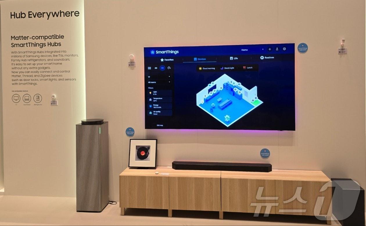 본문 이미지 - 삼성전자가 유럽 최대 가전 전시회 'IFA 2024'에서 선보인 '모든 곳의 허브'(Hub everywhere) 기술. 2024. 9. 7/뉴스1 ⓒ News1 한재준 기자