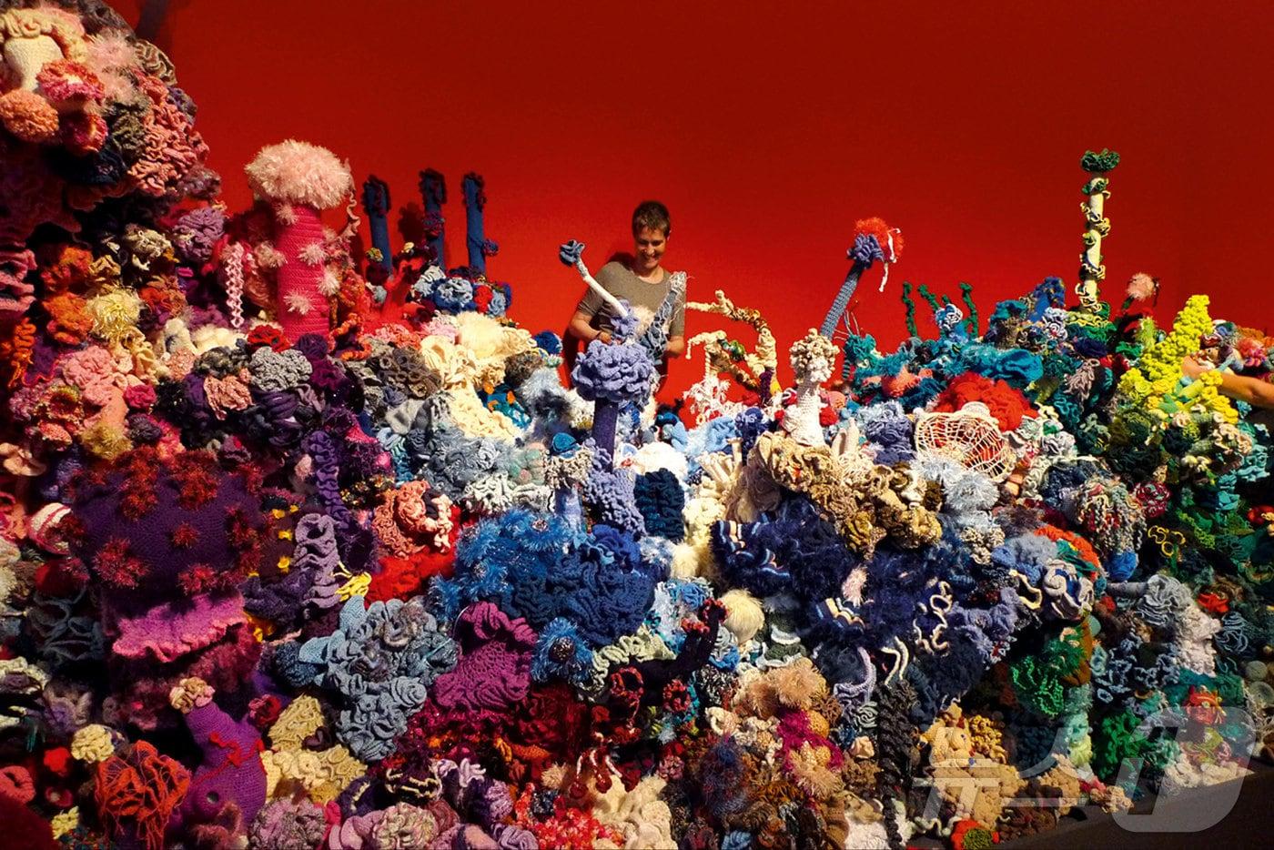 크로셰 산호초 프로젝트 작품 중 하나(Crochet Coral Reef) ⓒ 뉴스1