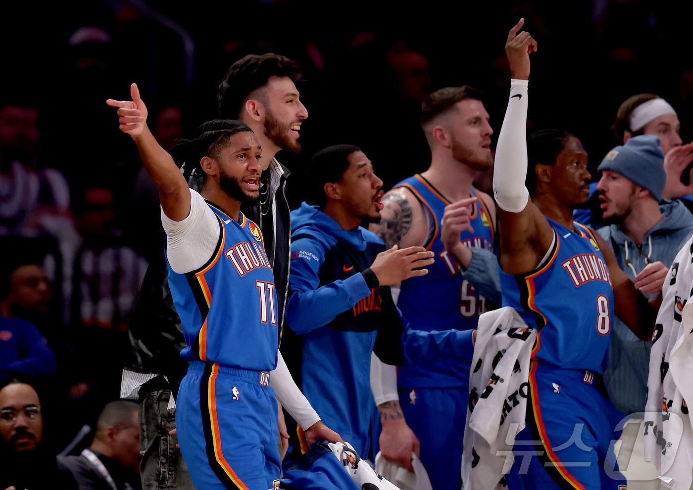 NBA 오클라호마시티가 뉴욕 닉스를 꺾었다. ⓒ AFP=뉴스1