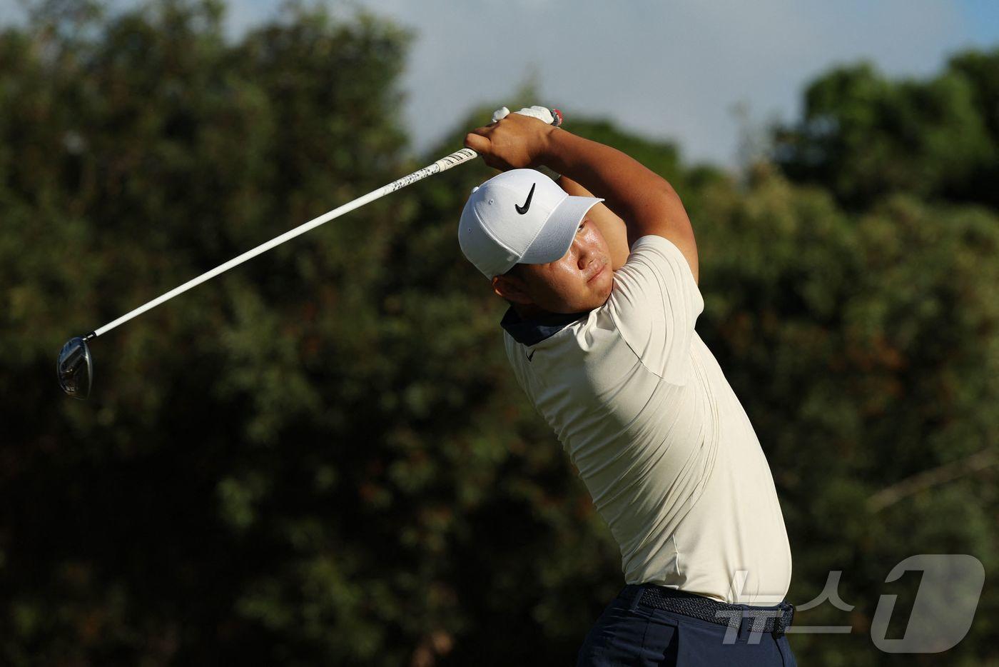 미국프로골프&#40;PGA&#41; 투어의 김주형. ⓒ AFP=뉴스1