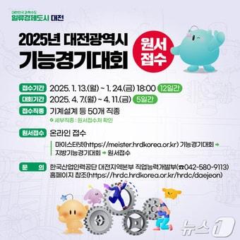 본문 이미지 - 2025년도 대전시 기능경기대회 참가 모집 안내문.(대전시 제공)/뉴스1 ⓒ News1 김경훈 기자