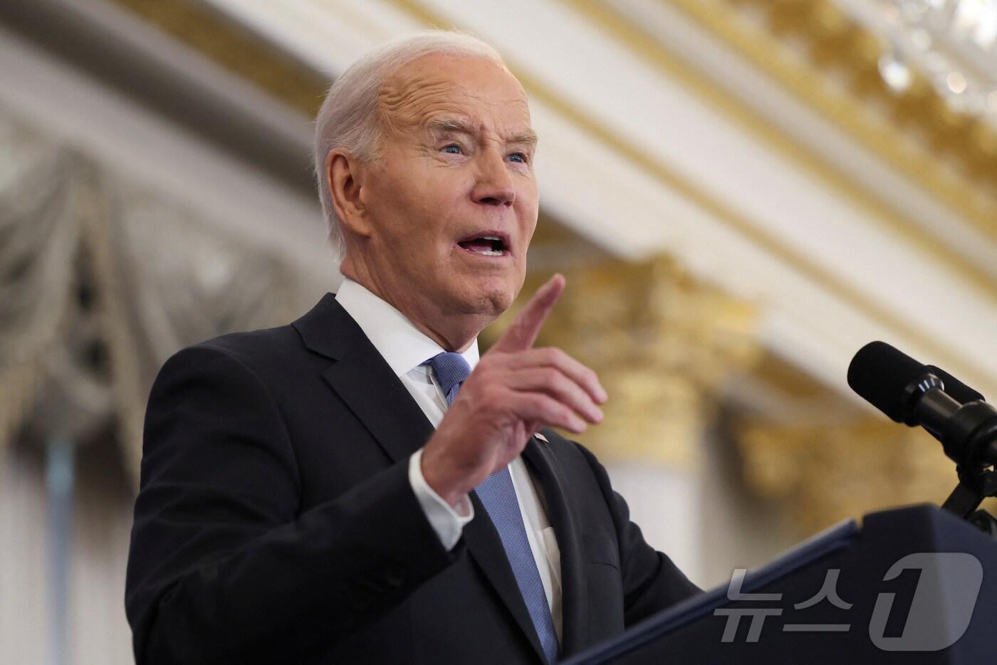 조 바이든 미국 대통령이 13일&#40;현지시간&#41; 워싱턴 국무부에서 재임 기간 중 외교 성과에 대해 밝히고 있다. 2025.01.14 ⓒ 로이터=뉴스1 ⓒ News1 우동명 기자