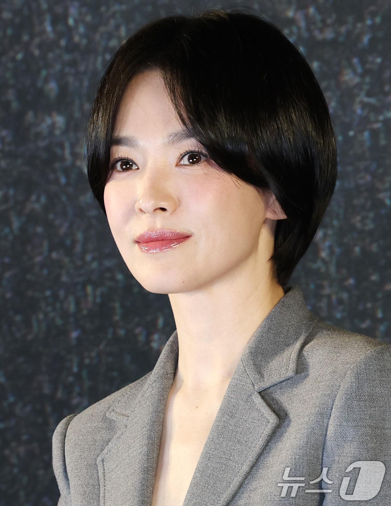 본문 이미지 - 배우 송혜교가 쇼트커트 헤어를 선보였다. ⓒ News1 권현진 기자