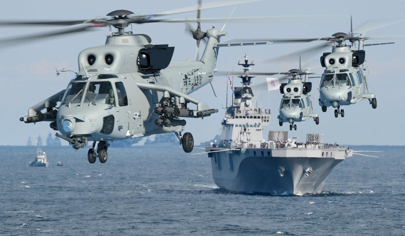 해병대 상륙공격헬기(MAH)의 비행모습 CG.(방위사업청 제공)