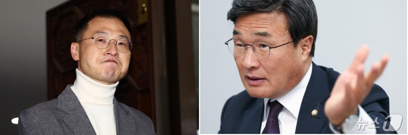 본문 이미지 - 김대식 국민의힘 수석대변인&#40;오른쪽&#41;과 김상욱 의원. ⓒ 뉴스1 