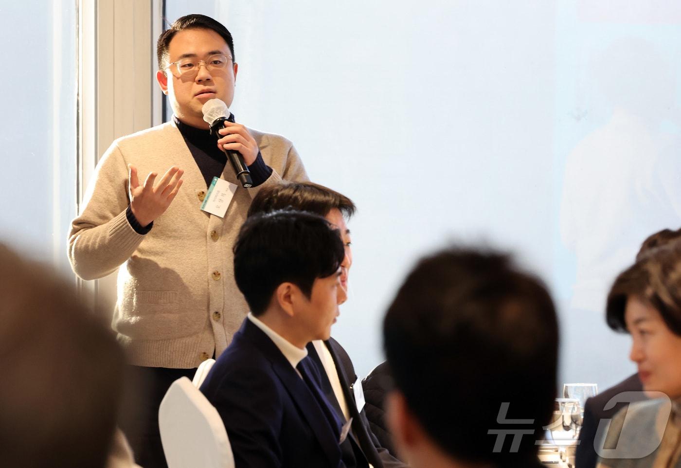 오상록 하이퍼리즘 대표가 15일 오전 서울 중구 롯데호텔에서 열린 제7회 뉴스1 블록체인 리더스클럽에서 자유 발표를 하고 있다. 2025.1.15/뉴스1 ⓒ News1 이동해 기자