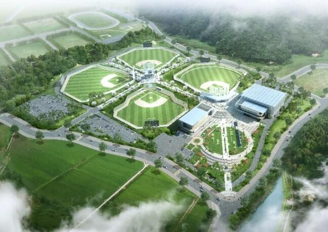 본문 이미지 -  기장 KBO 야구센터 조감도. (KBO 제공) 