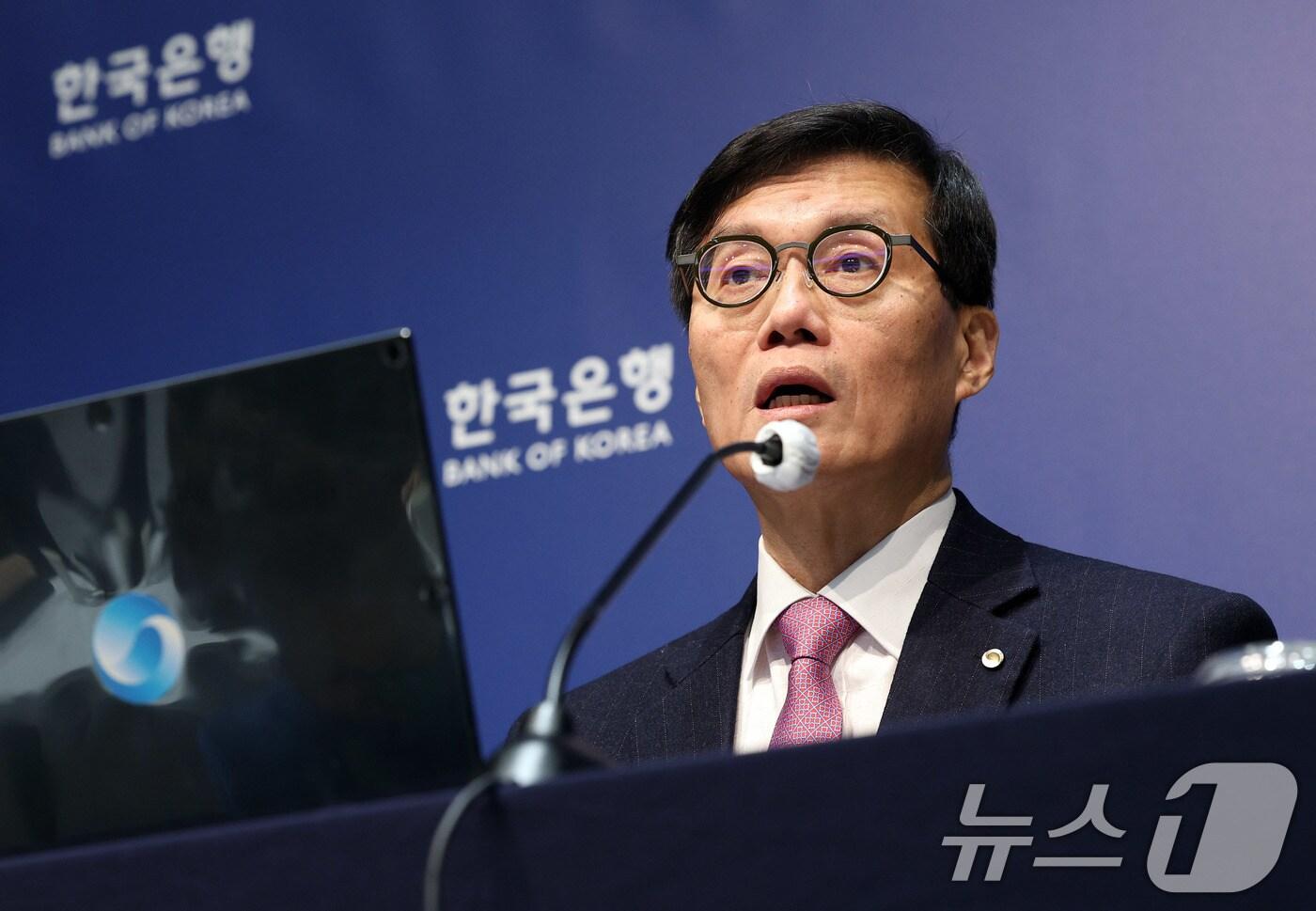 이창용 한국은행 총재가 16일 서울 중구 한국은행에서 통화정책방향 기자간담회를 하고 있다. 2025.1.16/뉴스1 ⓒ News1 사진공동취재단