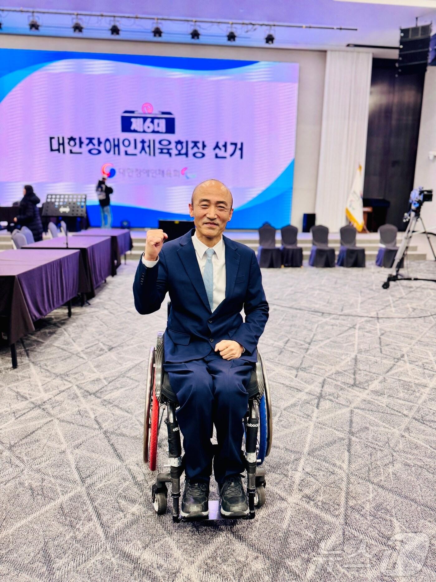본문 이미지 - 제6회 대한장애인체육회장에 당선된 정진완 당선인.2025.1.16/뉴스1 ⓒ News1 서장원 기자