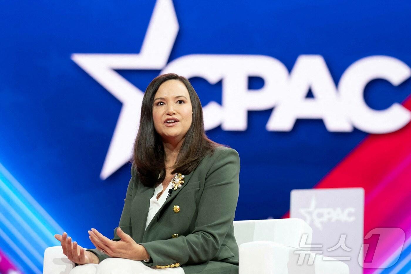 애슐리 무디 미국 플로리다주(州) 법무장관이 2023년 3월 2일(현지시간) 당시 미 메릴랜드주에서 열린 보수정치행동회의(CPAC)에서 연설하고 있다. ⓒ 로이터=뉴스1 ⓒ News1 조소영 기자