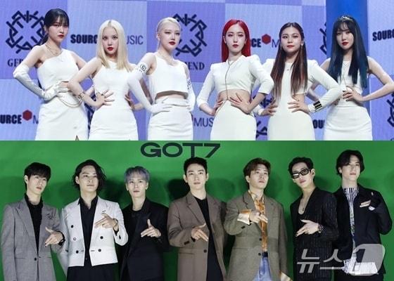 본문 이미지 - 그룹 여자친구(위쪽), 갓세븐 ⓒ 뉴스1 DB