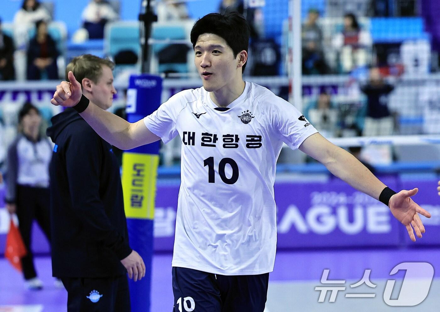 남자 프로배구 대한항공의 새로운 주장 정지석. /뉴스1 ⓒ News1 박정호 기자
