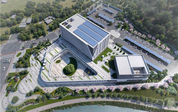 본문 이미지 - 홍성군 신청사 조감도.