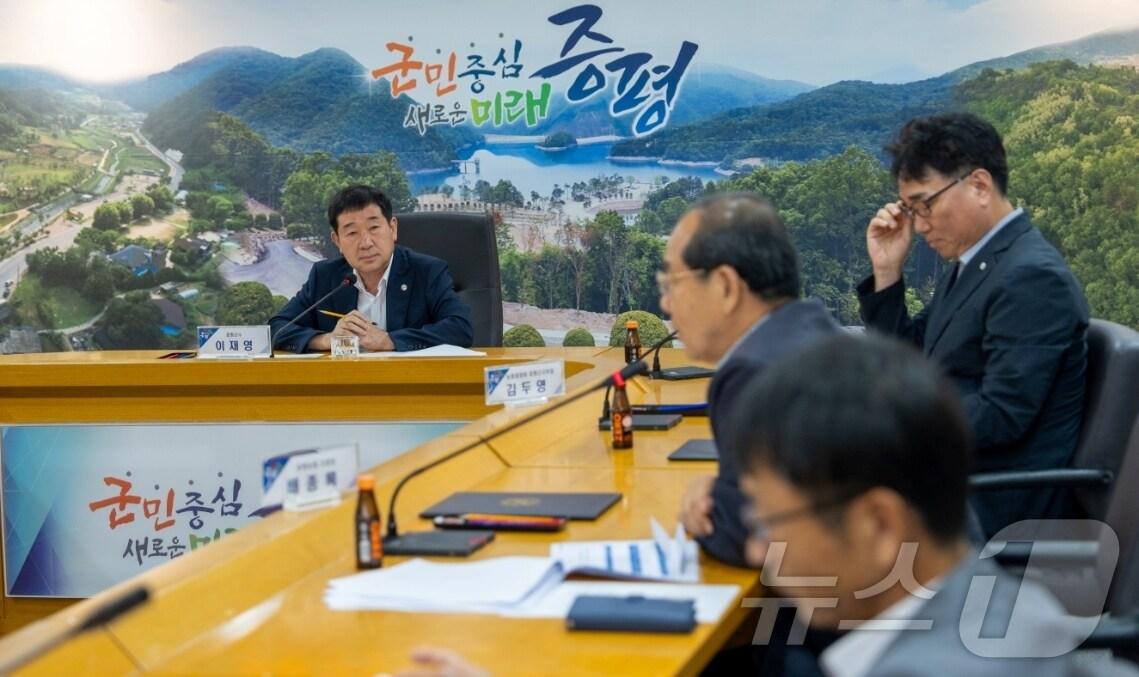 본문 이미지 - 충북 증평군 식량산업발전협의회 모습/뉴스1