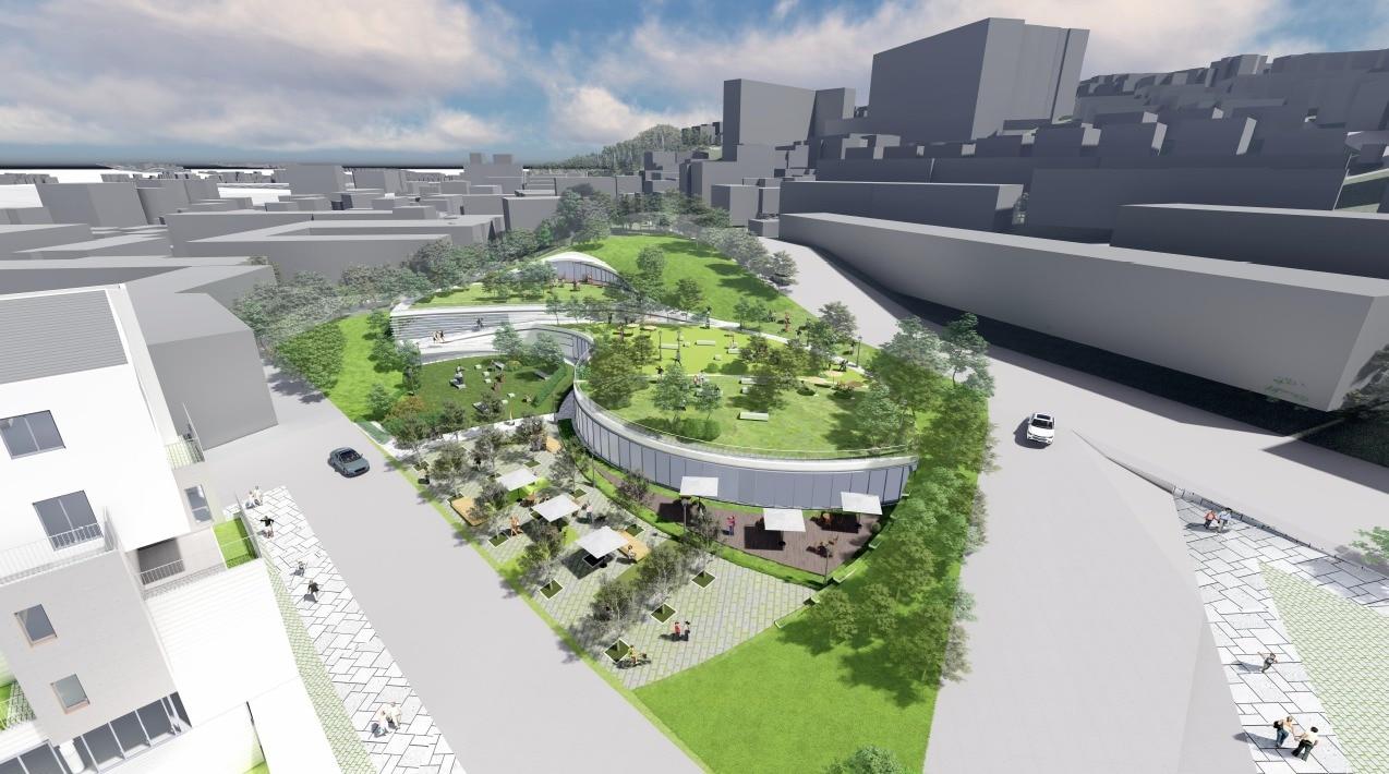 본문 이미지 - 입체공원 개념 설명용 예시도./서울시 제공