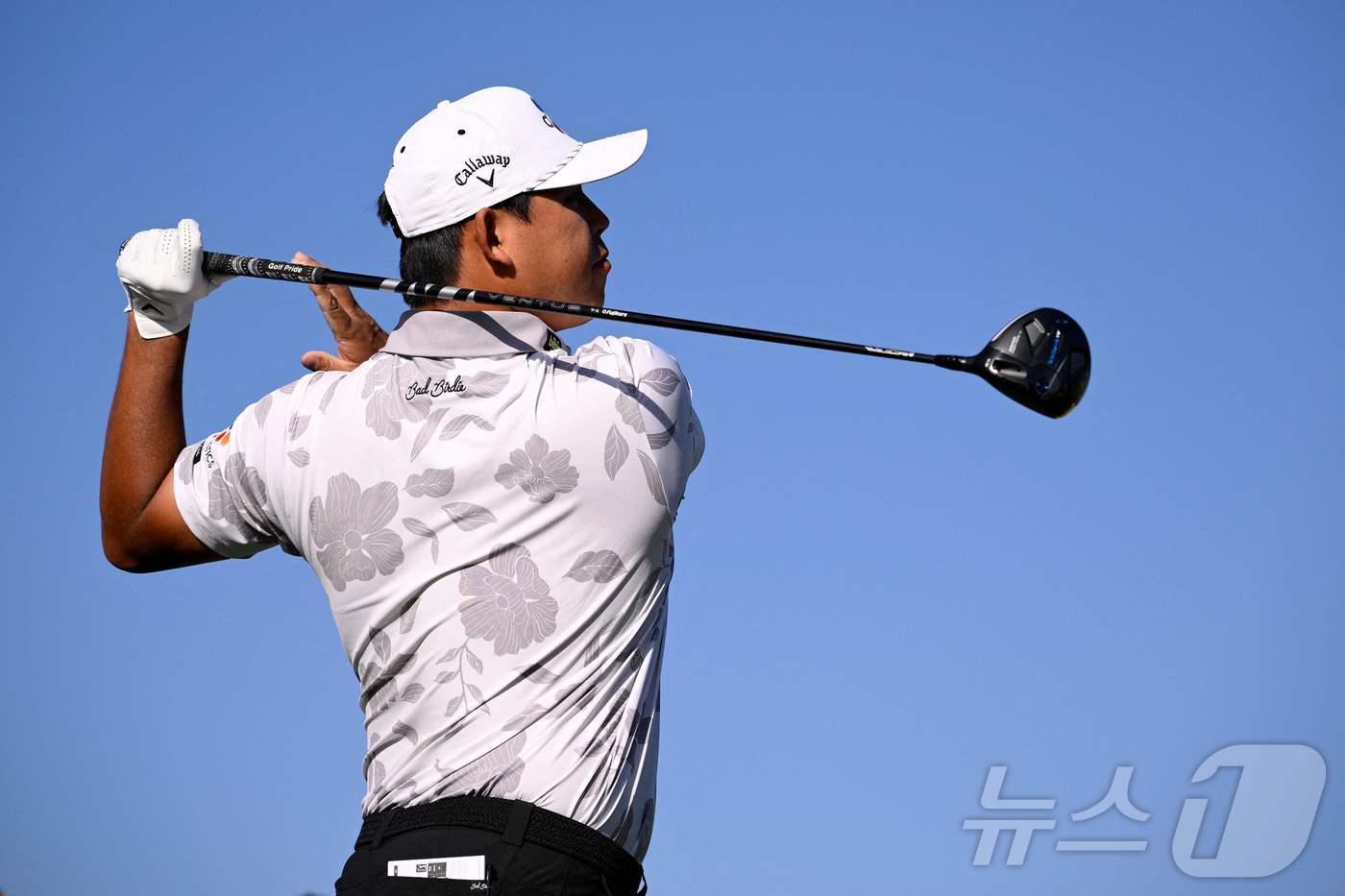 PGA 아멕스 3라운드서 공동 44위에 오른 김시우. ⓒ AFP=뉴스1