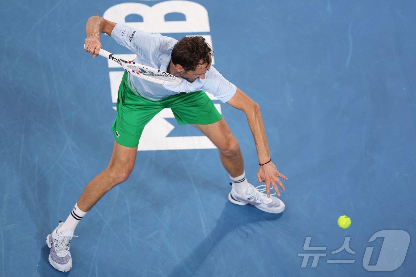 호주오픈서 비매너 플레이를 한 메드베데프. ⓒ AFP=뉴스1