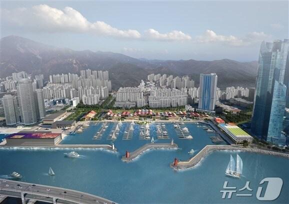 본문 이미지 - 수영만 요트경기장 조감도.(부산시청 제공)