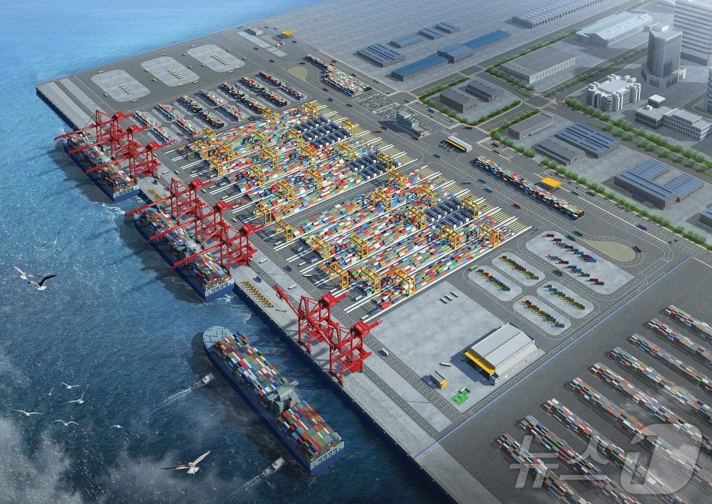 광양항 3-2단계 조감도 