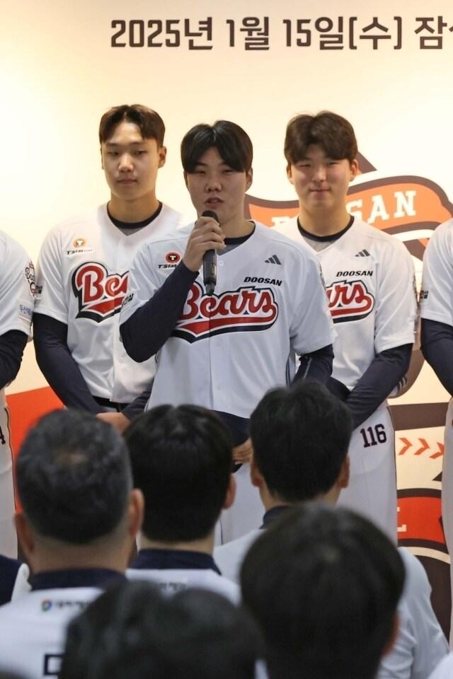 본문 이미지 - 두산 1라운드 신인 박준순.(두산 베어스 제공)