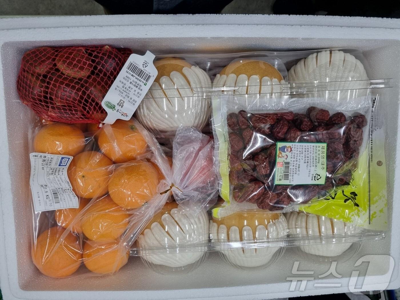 본문 이미지 - 여객기 참사 유가족에게 전달된 설 제수용품.(전남도 제공) 2025.1.21/뉴스1