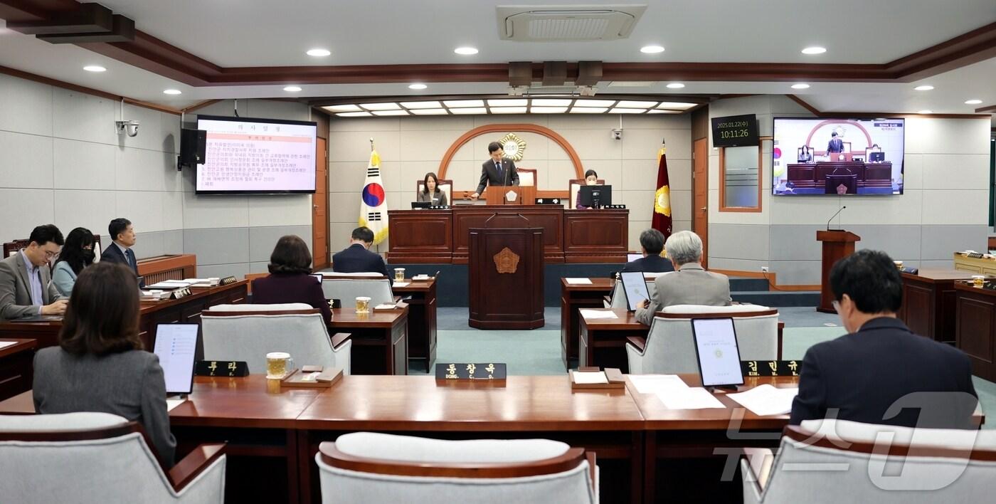 22일 전북자치도 진안군의회가 임시회 제2차 본회의를 열고 폐회했다.(의회제공)2025.1.22/뉴스1