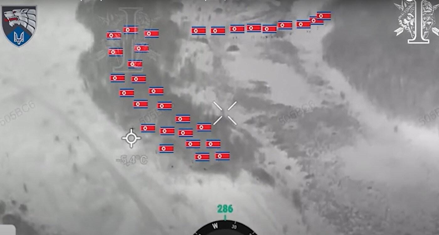 우크라이나 특수작전군(SSO)이 공개한 북한군 교전 영상 화면 <출처=우크라이나 특수작전군 유튜브 갈무리>