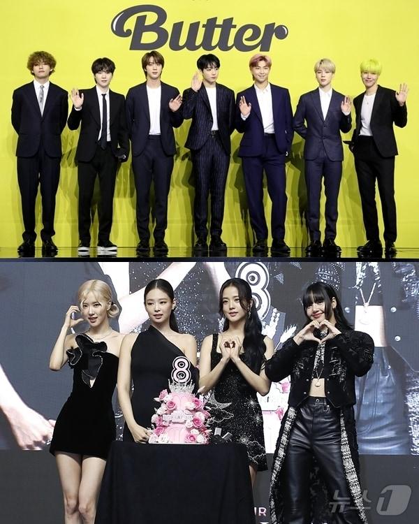 본문 이미지 - 방탄소년단(위쪽), 블랙핑크 ⓒ 뉴스1 DB