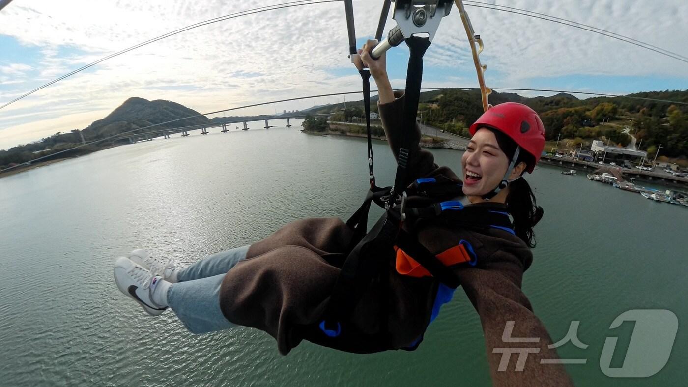  광양 짚와이어 '섬진강 별빛 스카이'