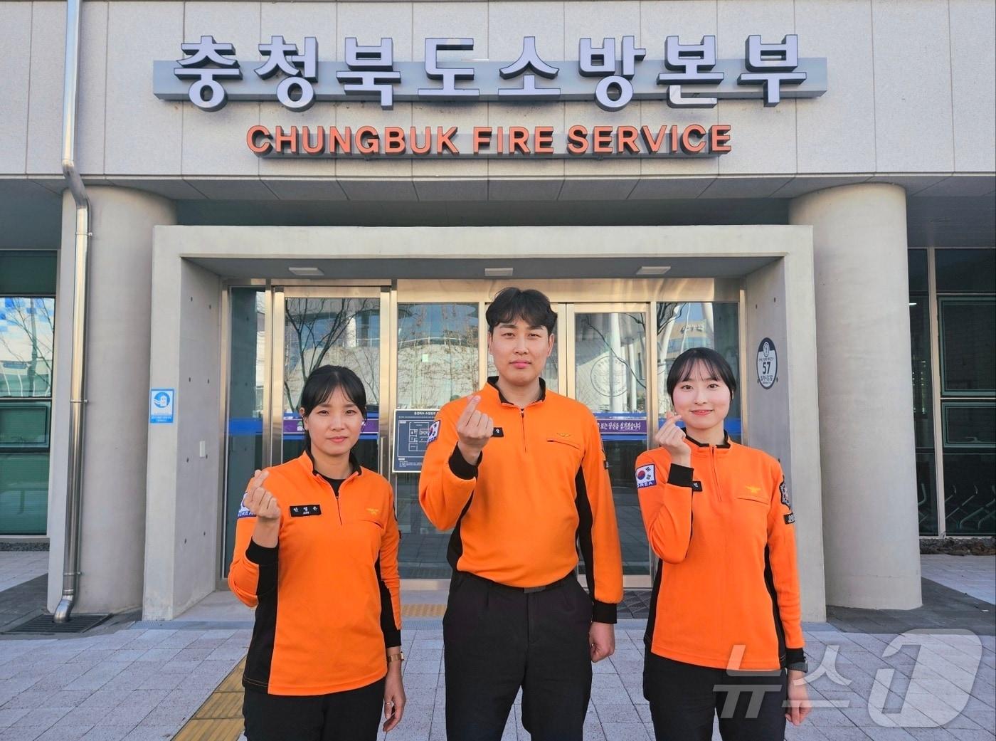 본문 이미지 -  왼쪽부터 안영은·김윤상·이수민 소방 2025.1.28/뉴스1 이재규 기자