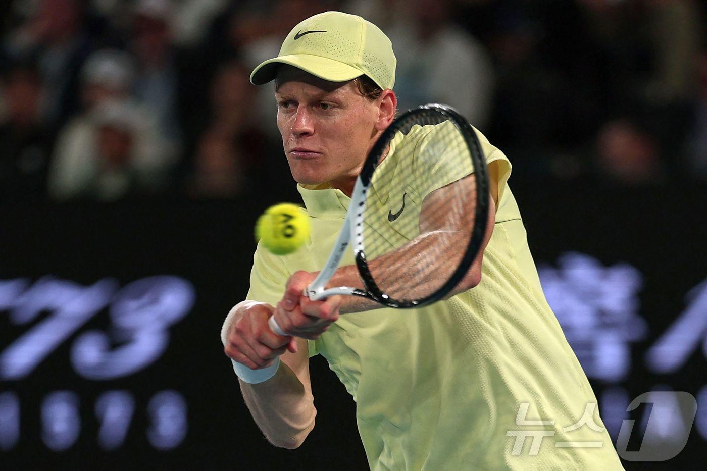 세계랭킹 1위 신네르가 호주오픈 결승에 올랐다. ⓒ AFP=뉴스1