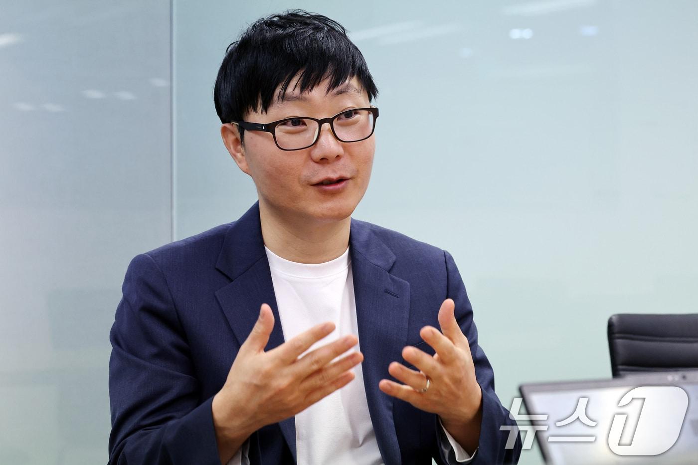 이성민 HRF(국제인권단체 휴먼라이츠재단) 한국국장이 25일 서울 종로구 뉴스1 본사에서 인터뷰를 갖고 있다. 2025.1.25/뉴스1 ⓒ News1 이동해 기자