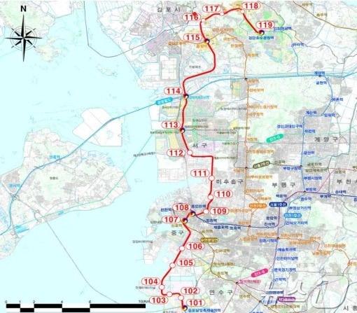 본문 이미지 - 인천3호선 계획도.(인천시 제공)2025.1.26/뉴스1