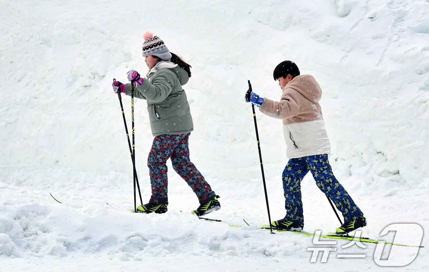 26일 오후 설연휴를 맞아 많은 방문객들이 강원도 평창군 대관령면 송천 일원에서 개막한 '제31회 대관령눈꽃축제'를 찾아 축제를 즐기고 있다.  (평창군 제공) 2025.1.26/뉴스1 ⓒ News1