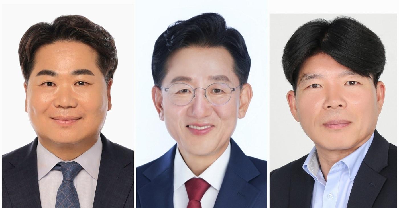 사진 왼쪽부터 오세현, 전만권, 조덕호 예비후보.