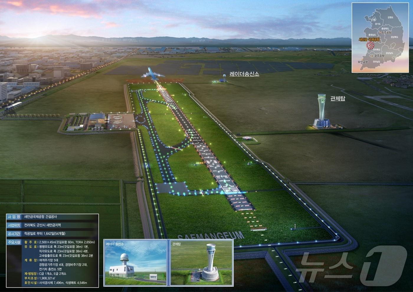 2500m의 새만금 국제공항 활주로(전북상협 제공) 2025.1.3/뉴스1