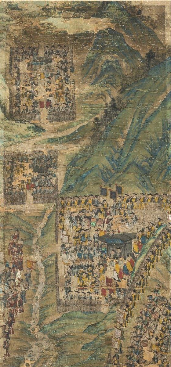 본문 이미지 - 홍경래의 난. (출처: Original painter unknown, but kept at Gyujanggak at Seoul National University, CC BY-SA 3.0 <https://creativecommons.org/licenses/by-sa/3.0>, via Wikimedia Commons)