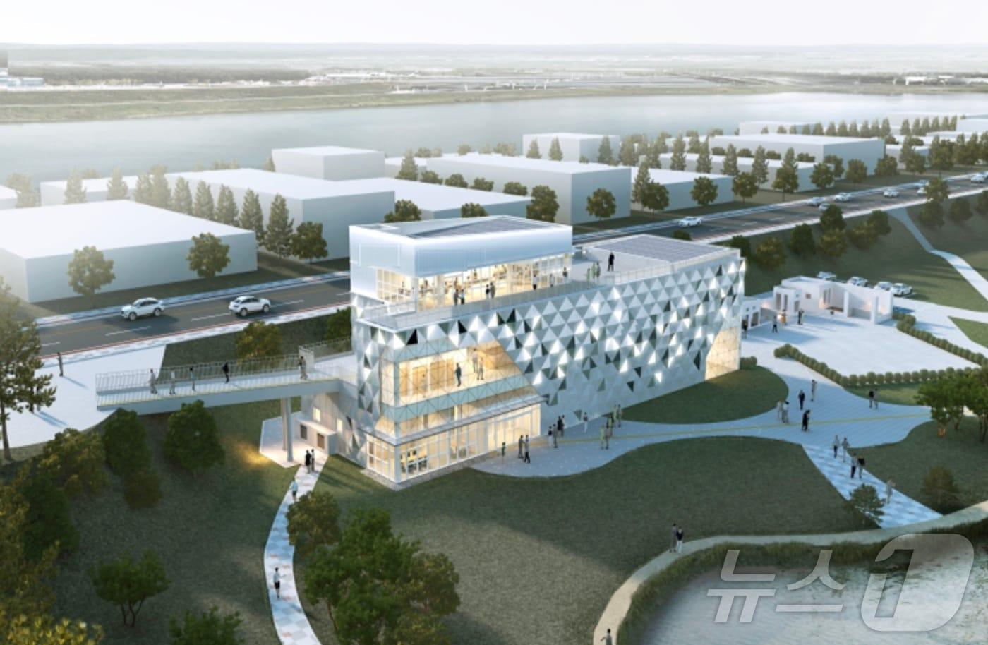 2일 충북 충주시는 탄금공원 아쿠아리움에 한국 수달 한 쌍을 사육한다고 밝혔다. 사진은 아쿠아리움 조감도.&#40;충주시 제공&#41;/뉴스1 