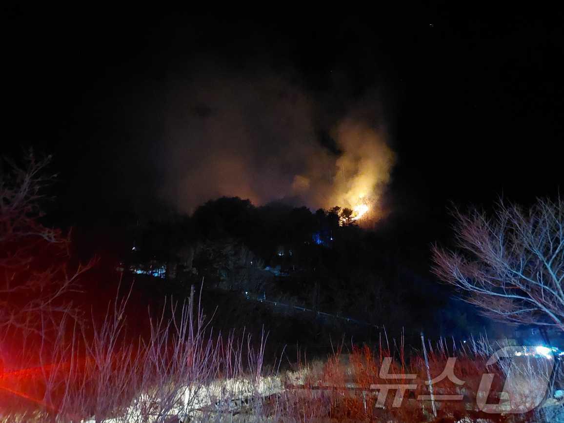 본문 이미지 - 강원 삼척 원덕읍 이천리 산불 현장.(강원도소방본부 제공)